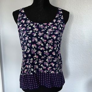 Gap Floral Navy Blouse